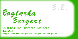 boglarka bergert business card